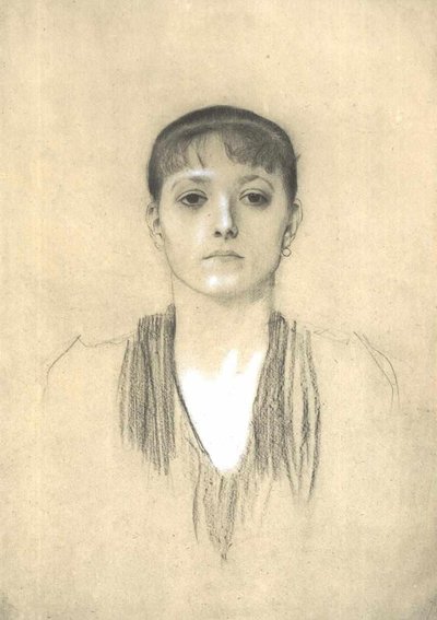 Bust of a Girl from the Front by Gustav Klimt
